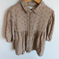 Zara Tan Cherry Long Sleeve Dress / 2-3T