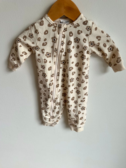 Miles Floral + Animal Print Jumpsuit or Sleeper / 3m