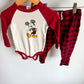 Red Long Sleeve Mickey Mouse Bodysuit + Pants Set / 12-18m