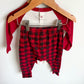 Red Long Sleeve Mickey Mouse Bodysuit + Pants Set / 12-18m