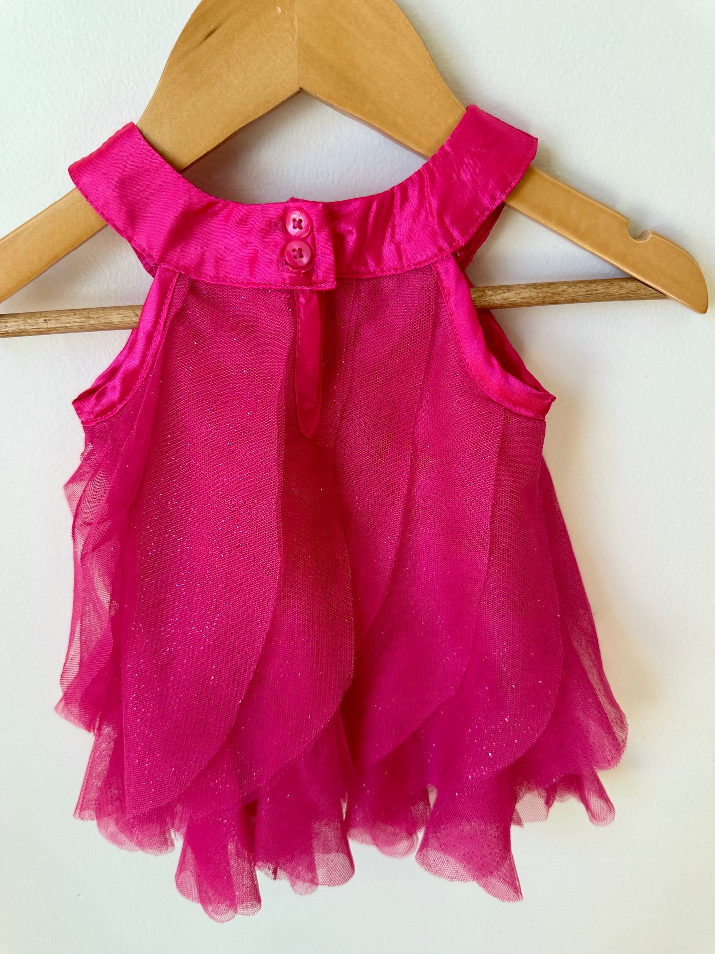 Pink Glitter Dress / 0-3m