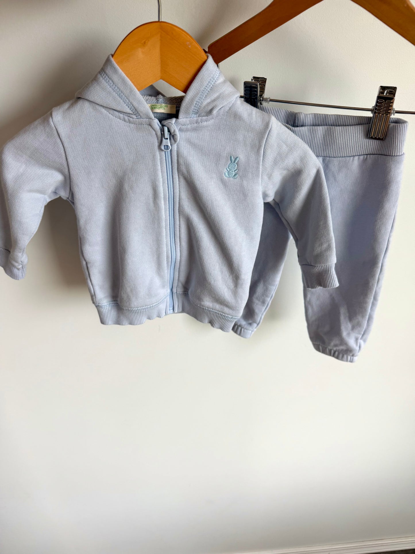 Benetton Light Blue Hoodie + Joggers Set (PLAY) / 6-9m
