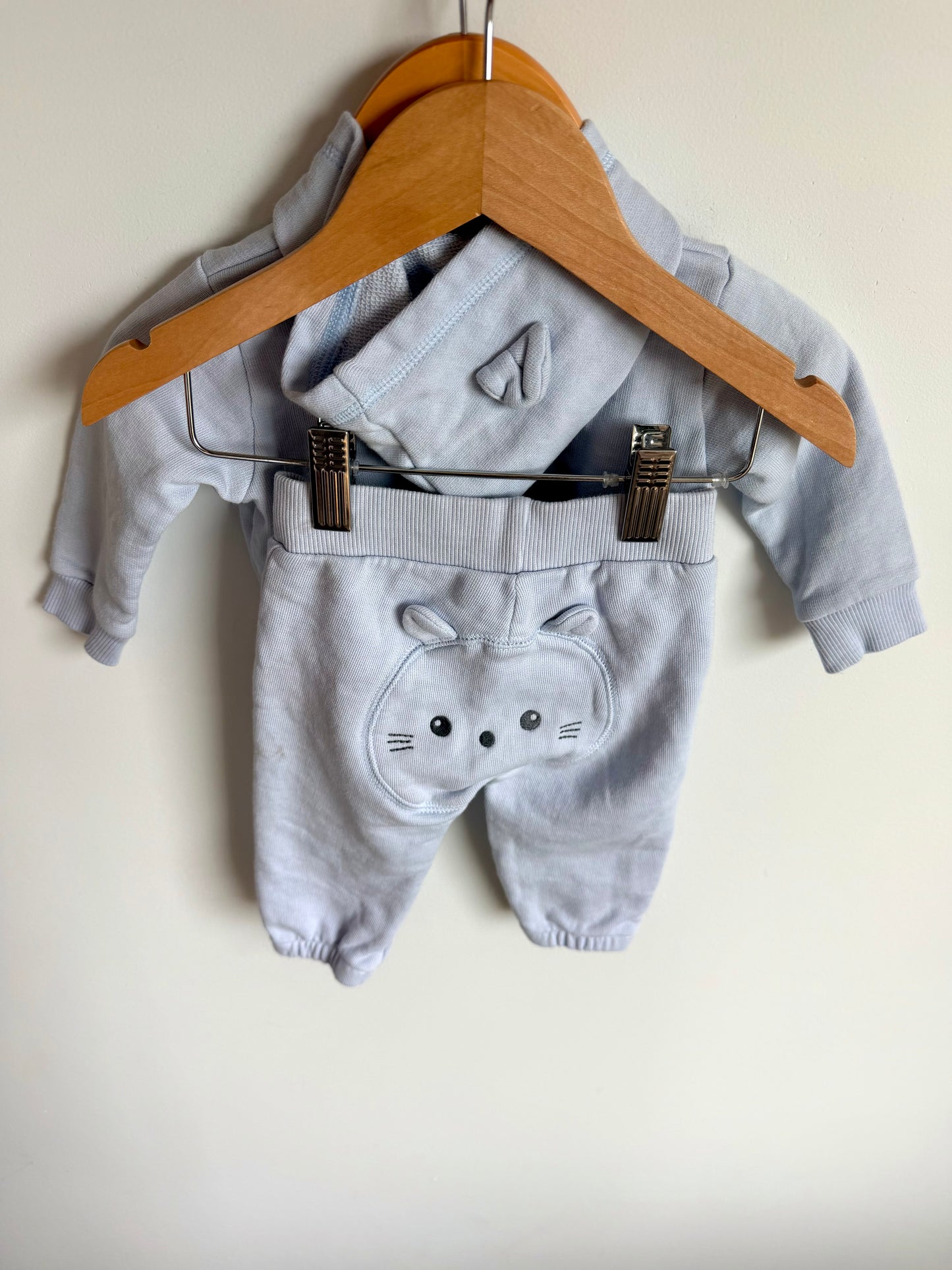 Benetton Light Blue Hoodie + Joggers Set (PLAY) / 6-9m