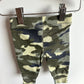 Green Camo Tapered Pants with Drawstring / 0-3m