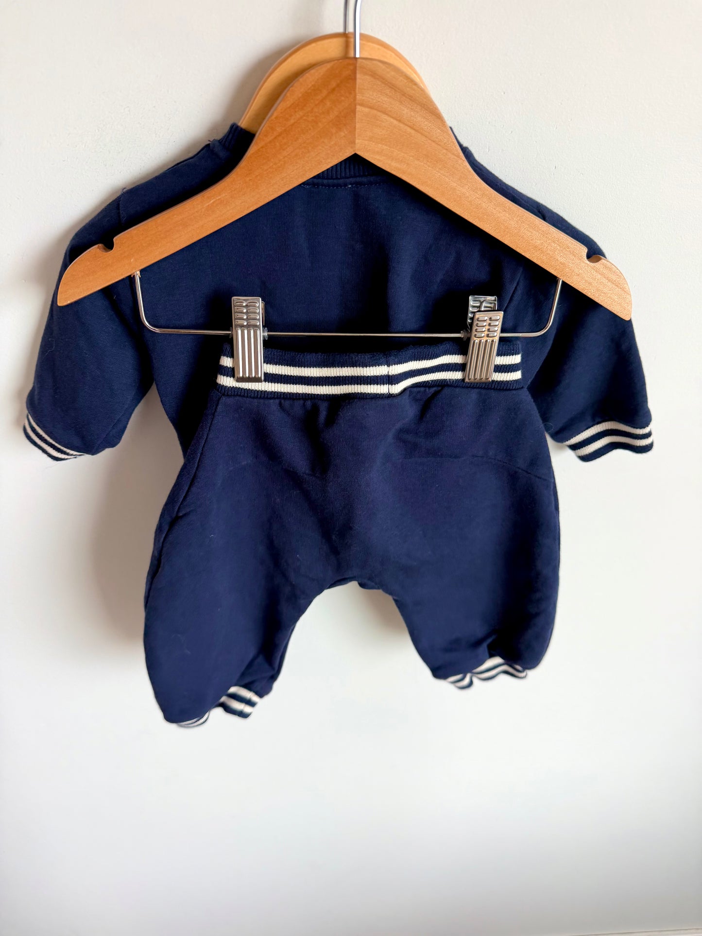 Benetton Blue + White Sweatsuit / 3-6m