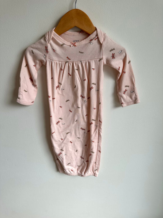 Blush Dragonfly Sleep Gown / 0-3m