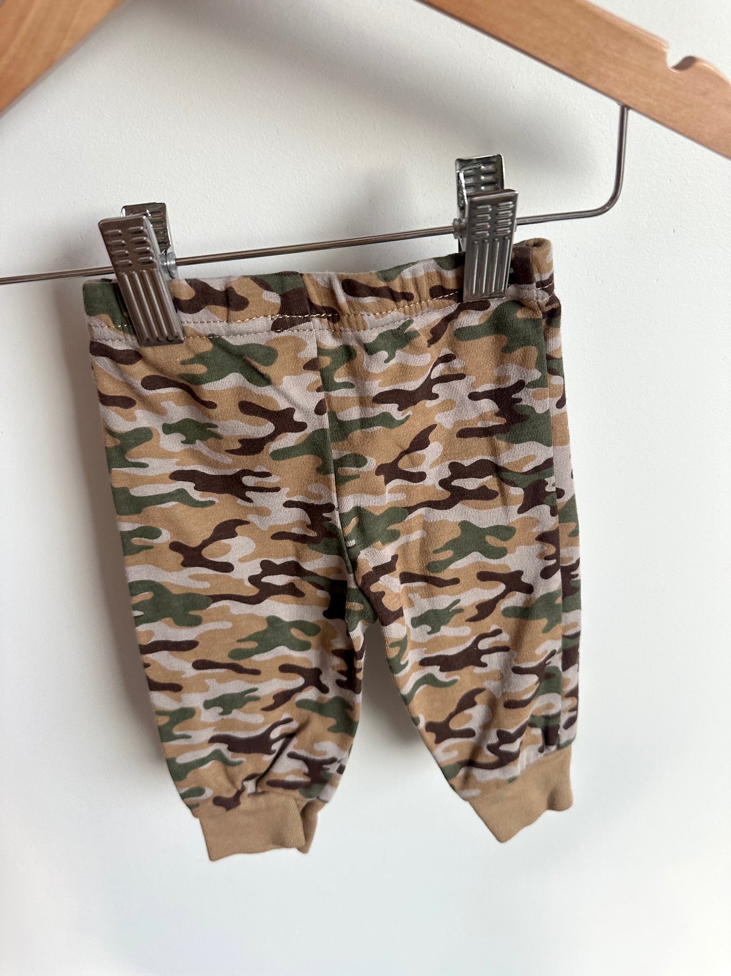 Brown Camo Tapered Pants / 0-3m