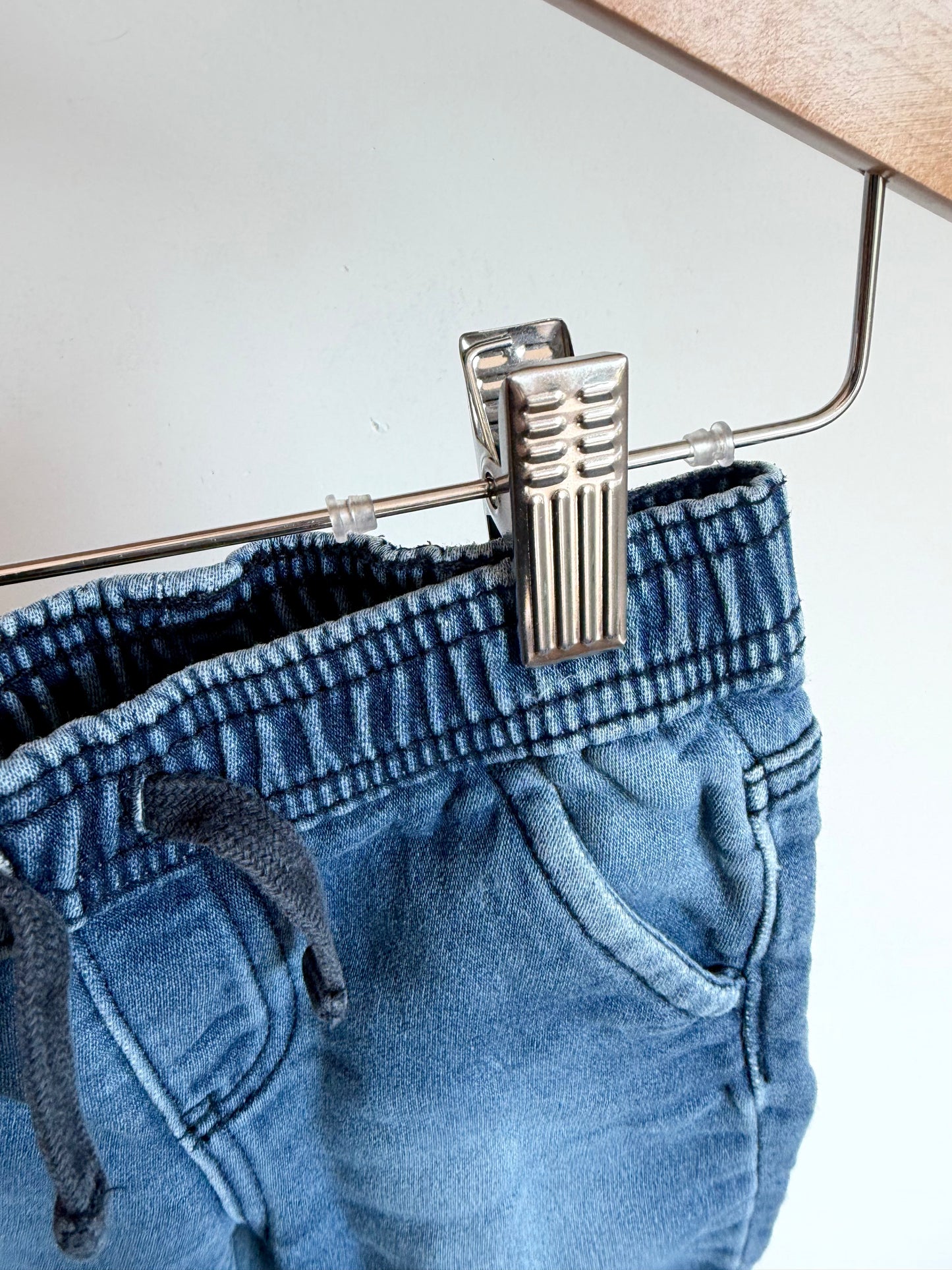Blue Tapered Jean Like Pants / 12-18m