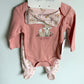 3 Piece So Loved Fox Bodysuit, Pants and Headband Set (With Tags) / 0-3m