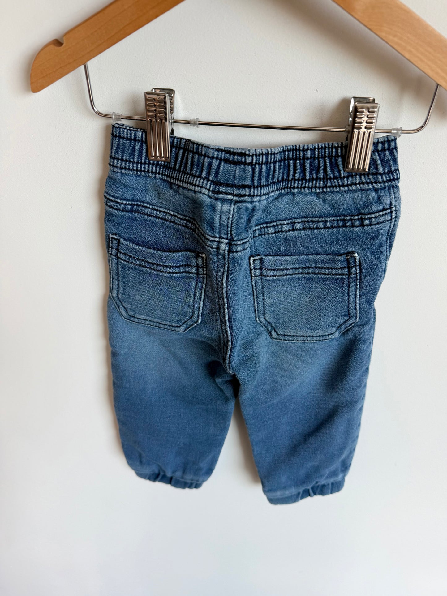 Blue Tapered Jean Like Pants / 12-18m