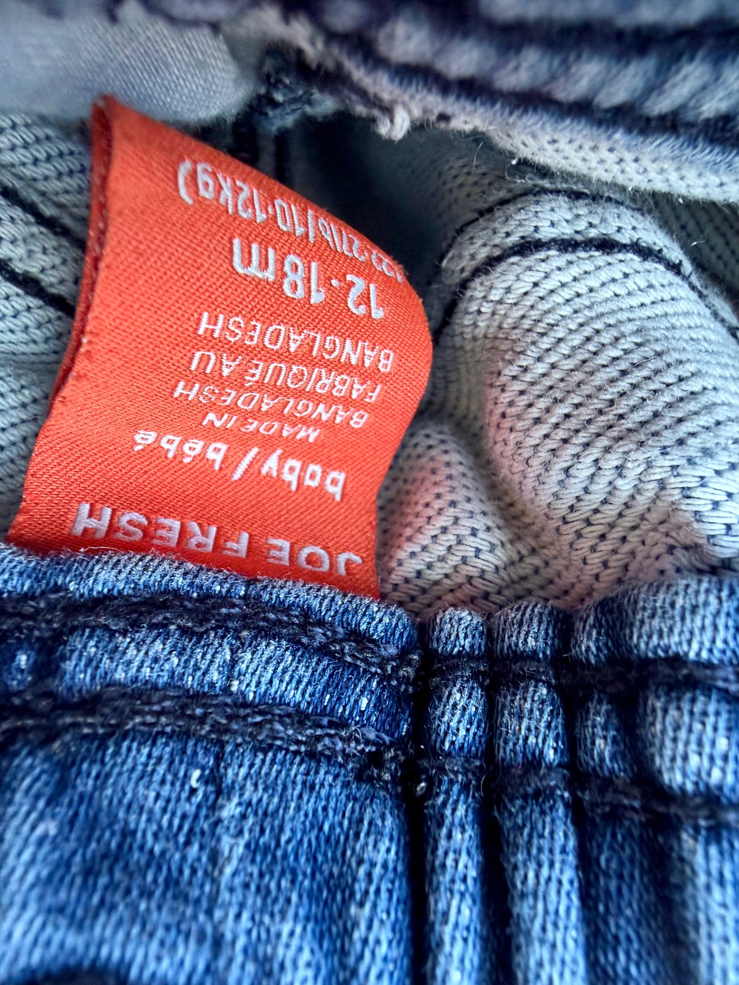 Blue Tapered Jean Like Pants / 12-18m
