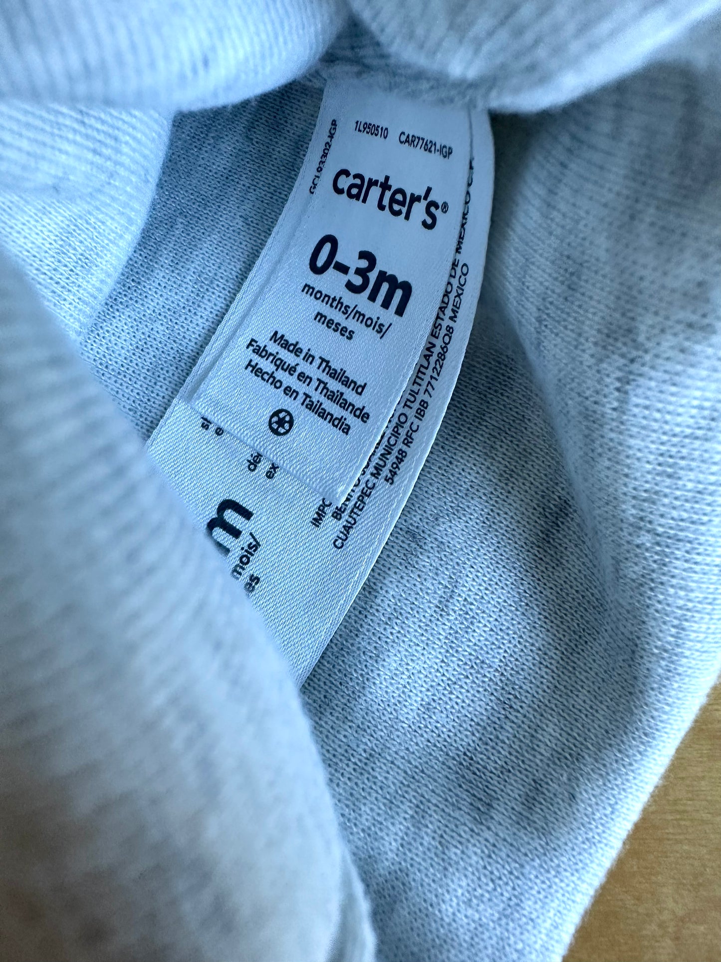 Grey Simple Beanie / 0-3m