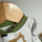 Fleece White Dino Sleeper with Green Collar / 3m