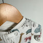 Organic White Animals Zip Sleeper / 3m