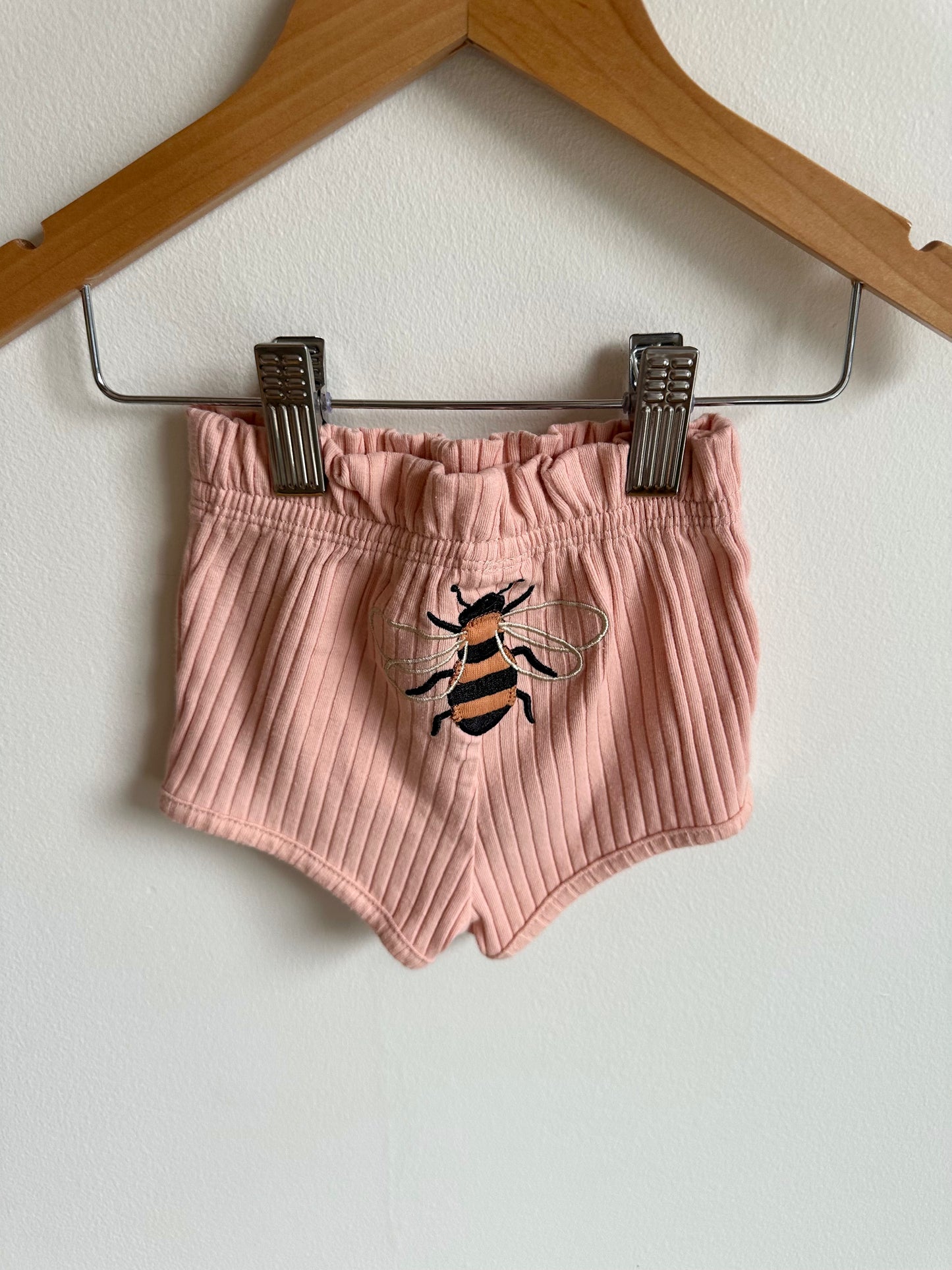 Pink Rib Bumble Bee Shorts / 3m