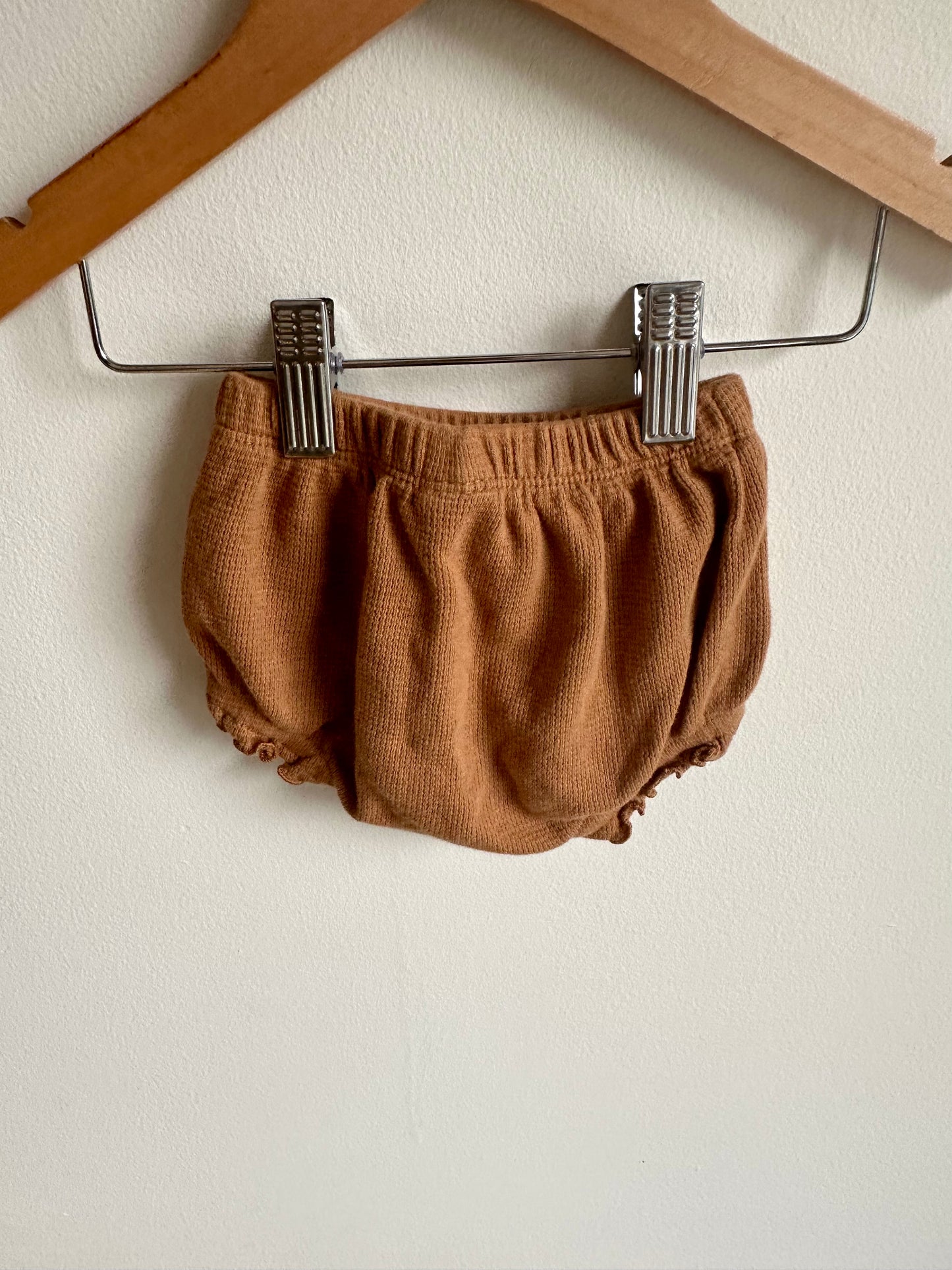 Caramel Waffle Knit Shorties / 0-3m