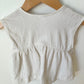 Cream Flowy Tee / 6m