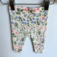 Violet Butterfly Floral Leggings / 3-6m