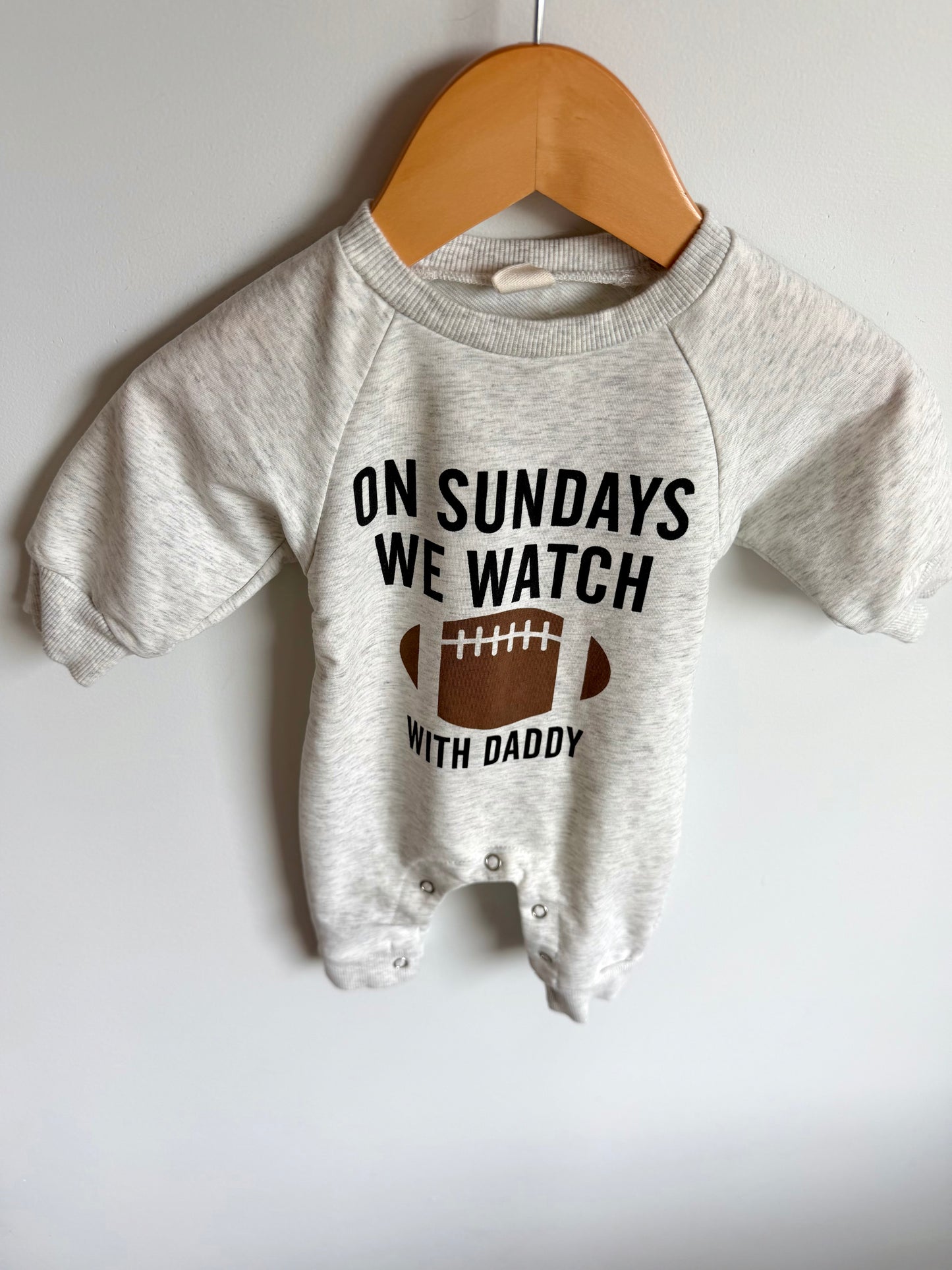 Sunday Football With Daddy Jumpsuit / 3-6m