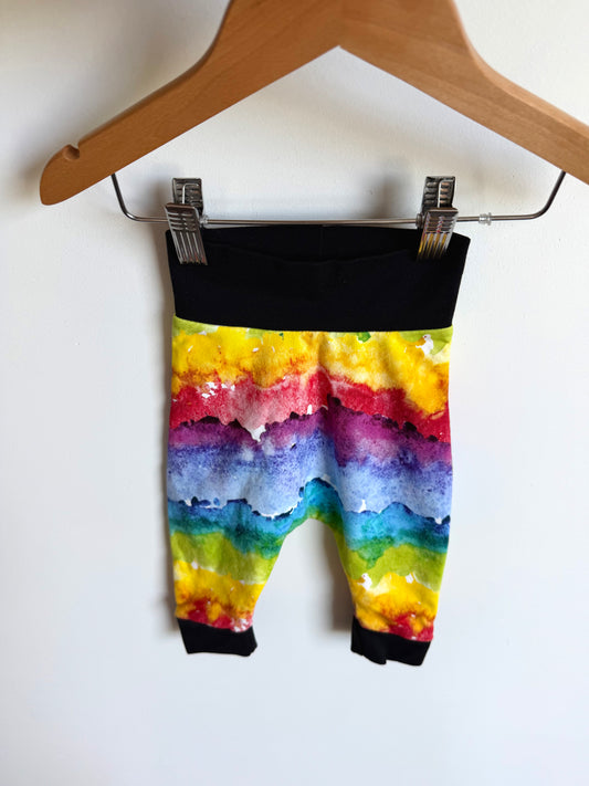 Rainbow Watercolor Pants / 3-6m