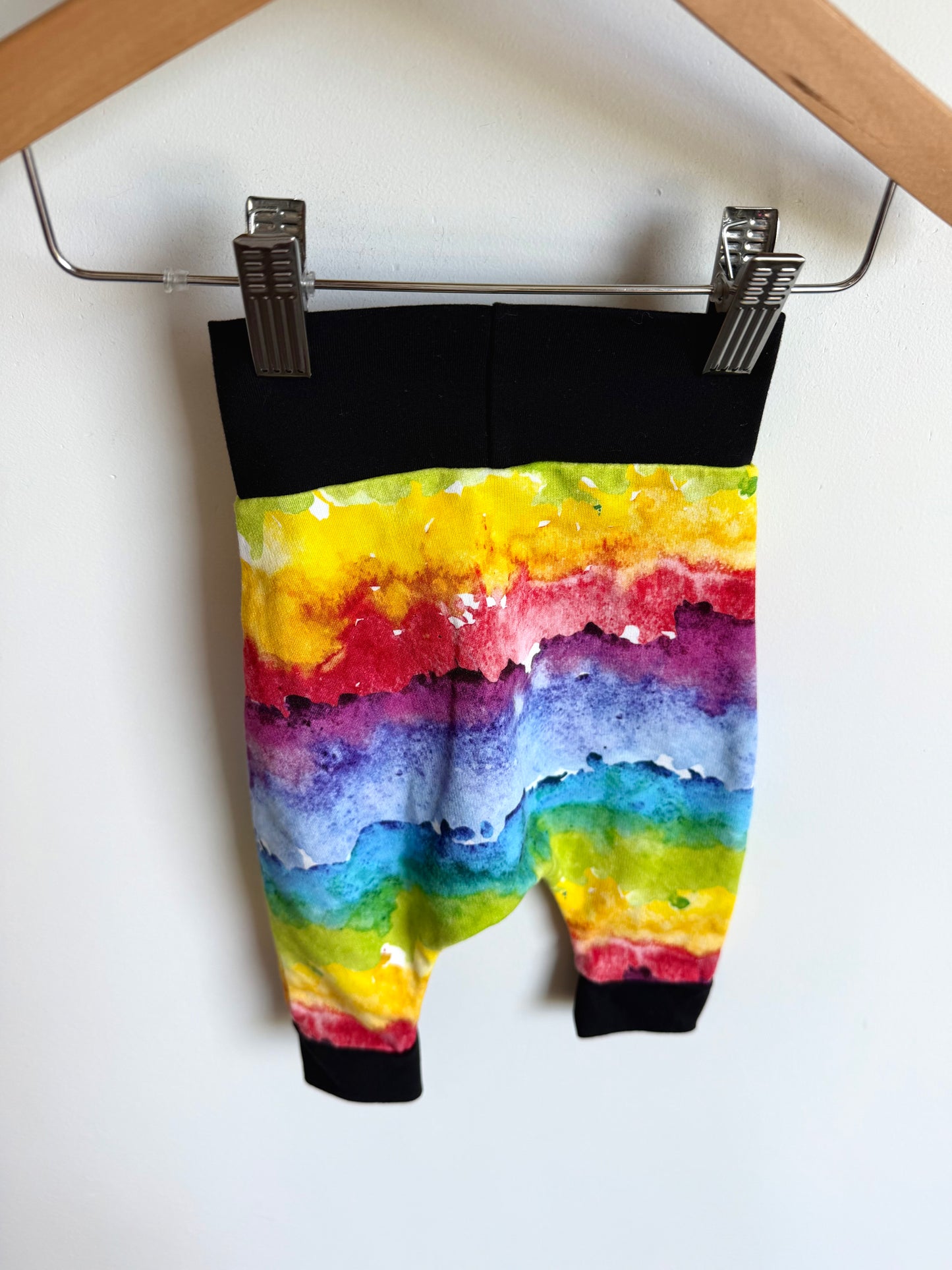 Rainbow Watercolor Pants / 3-6m