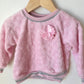 Pink Velour Crew Neck Sweater / 18m