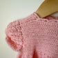 Hand Crafted Pink Knit Dress / 6m