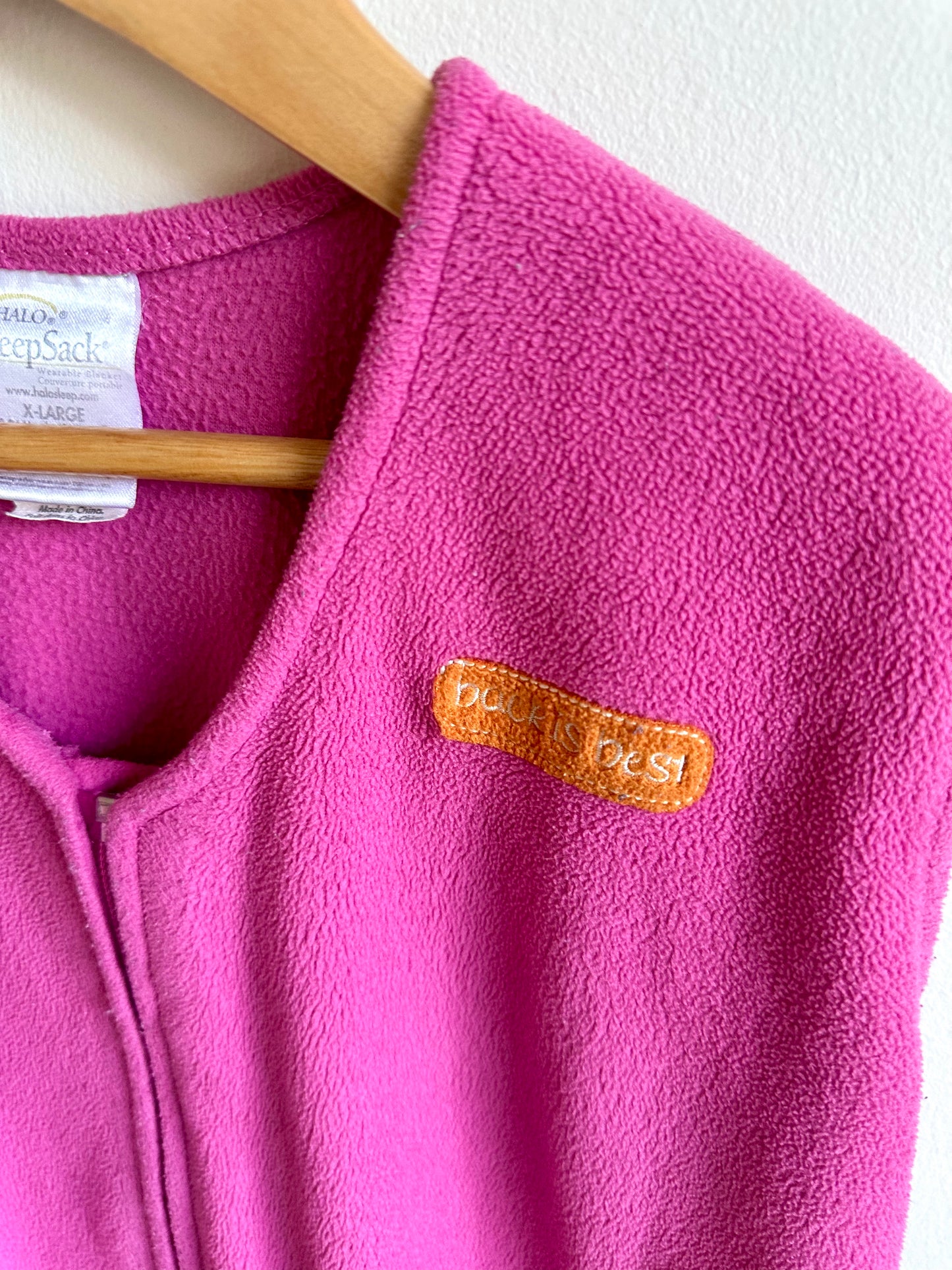 Pink Halo Fleece Sleep Sack / 18-24m