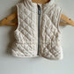 Cream Quilted Vest / 0-3m