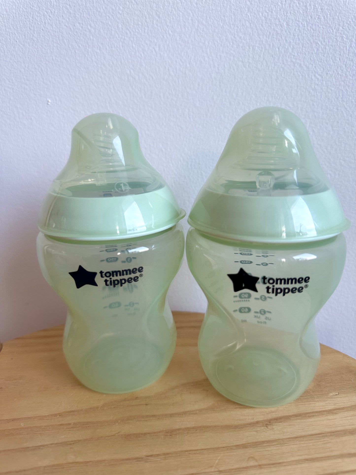 Green Tommy Tippee Bottles (2) 260 ml