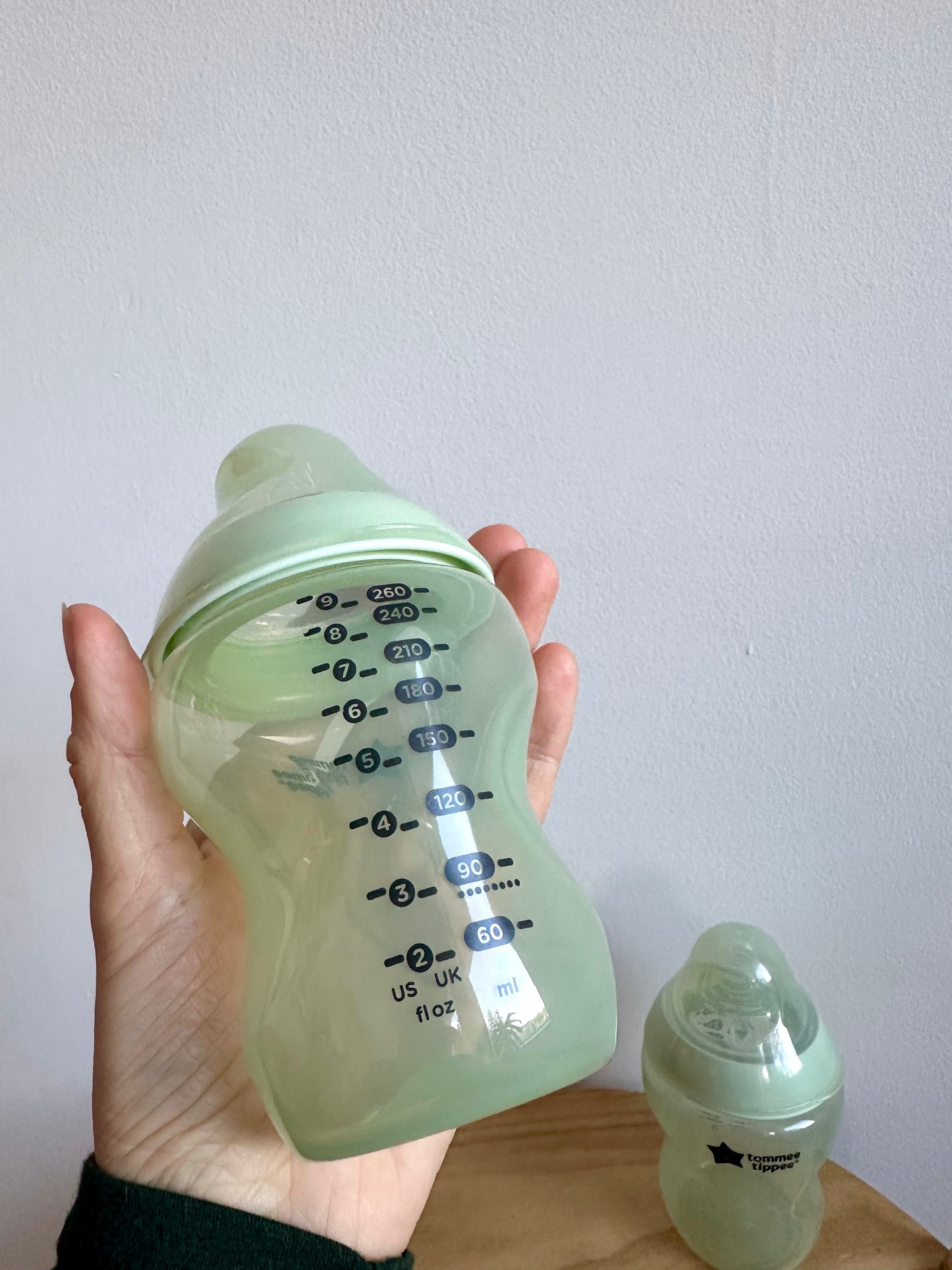 Green Tommy Tippee Bottles (2) 260 ml