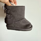 Grey Fuzzy Bow Boots / Size 5 Toddler