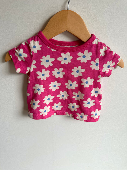 Pink Daisy T-shirt / 0-3m