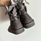 Grey Fuzzy Bow Boots / Size 5 Toddler