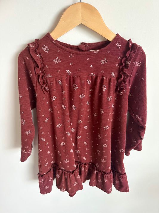 Ettie + H Maroon Floral Dress / 5 years