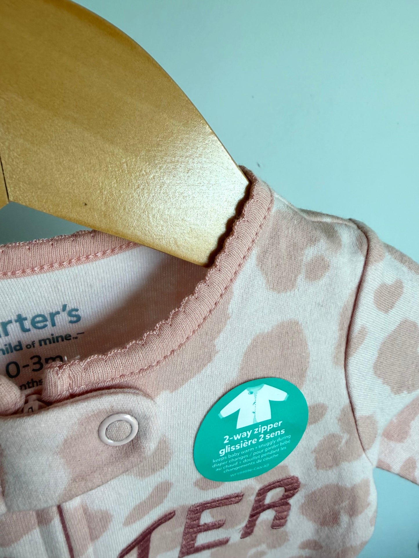 Little Sister Animal Print Sleeper (With tags) / 0-3m