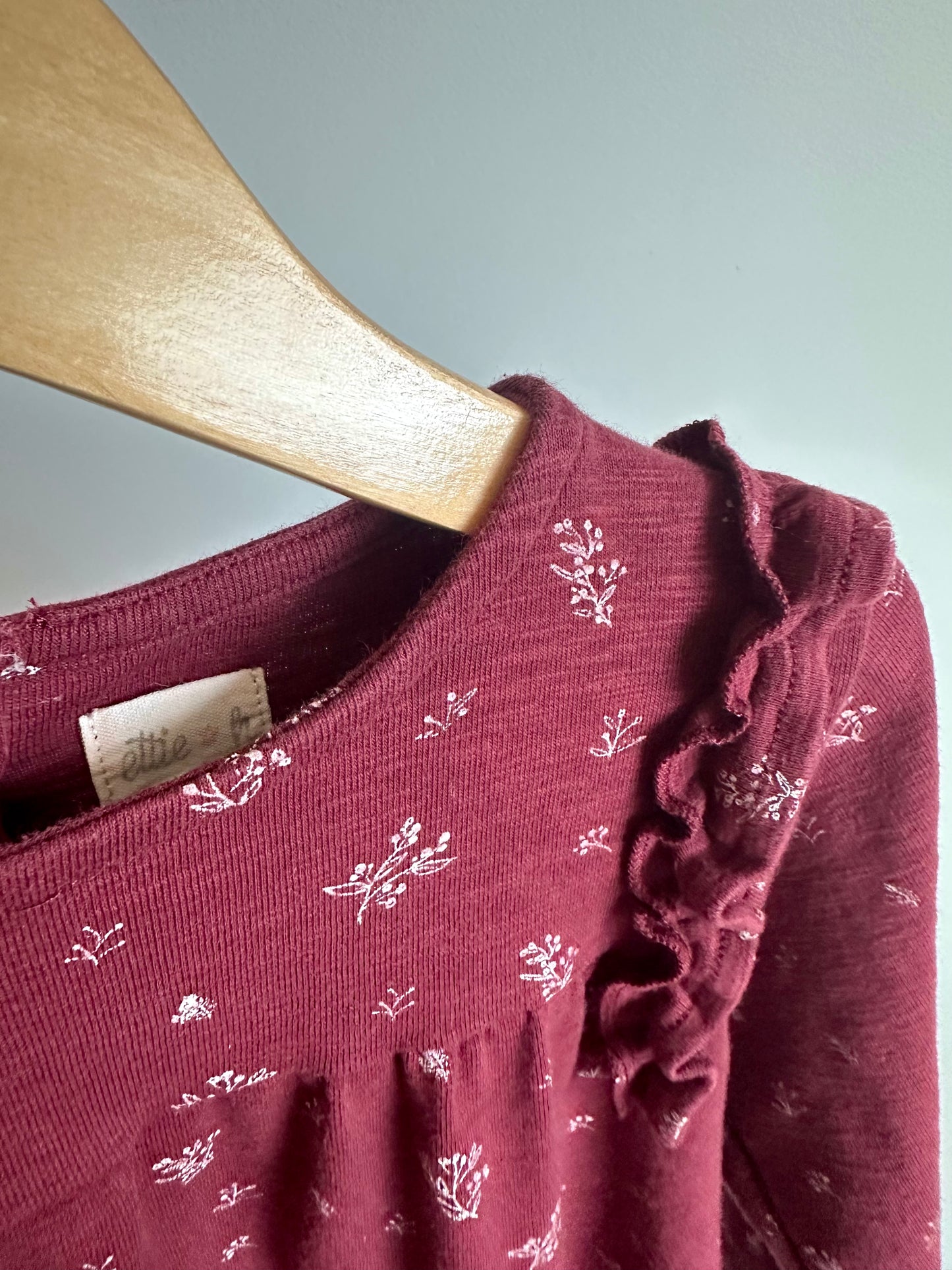 Ettie + H Maroon Floral Dress / 5 years