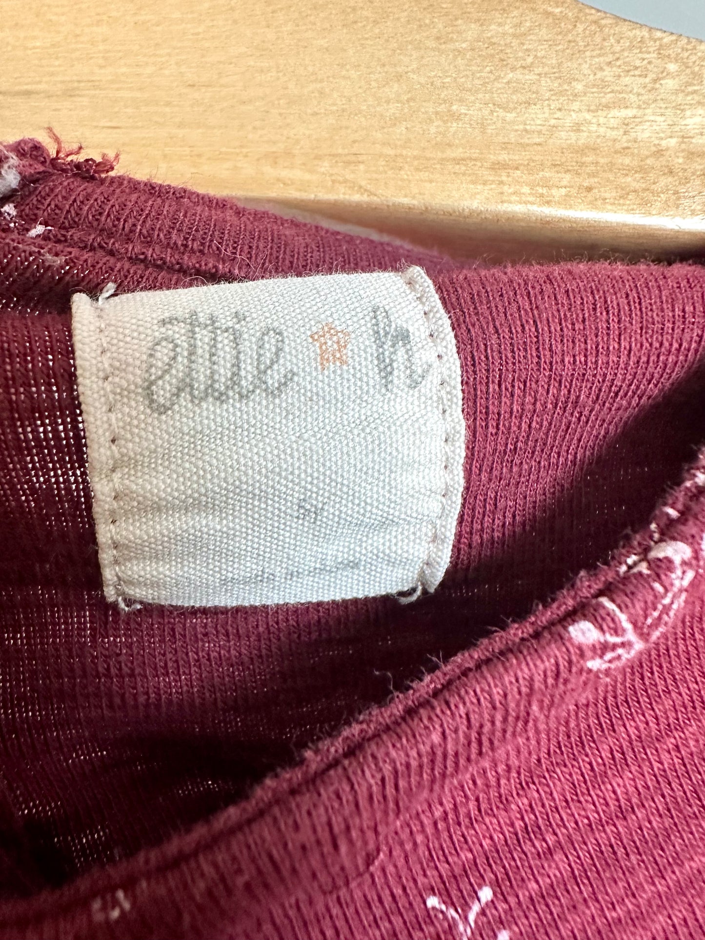 Ettie + H Maroon Floral Dress / 5 years