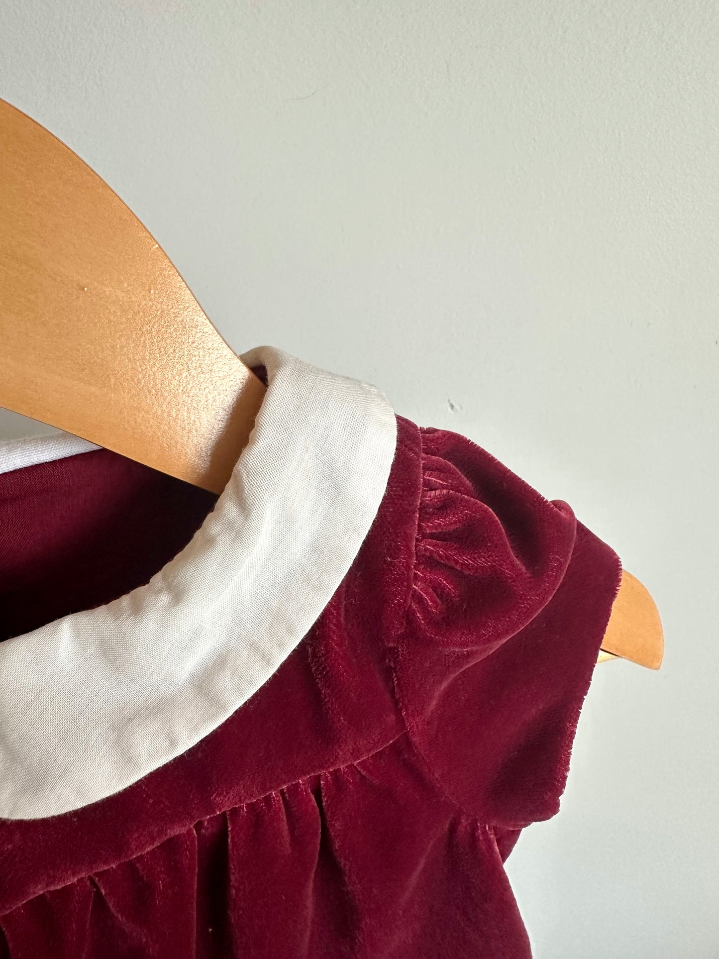 Gap Maroon Velour Dress / 6-12m