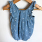 Flamingo Chambray Romper / 18-24m