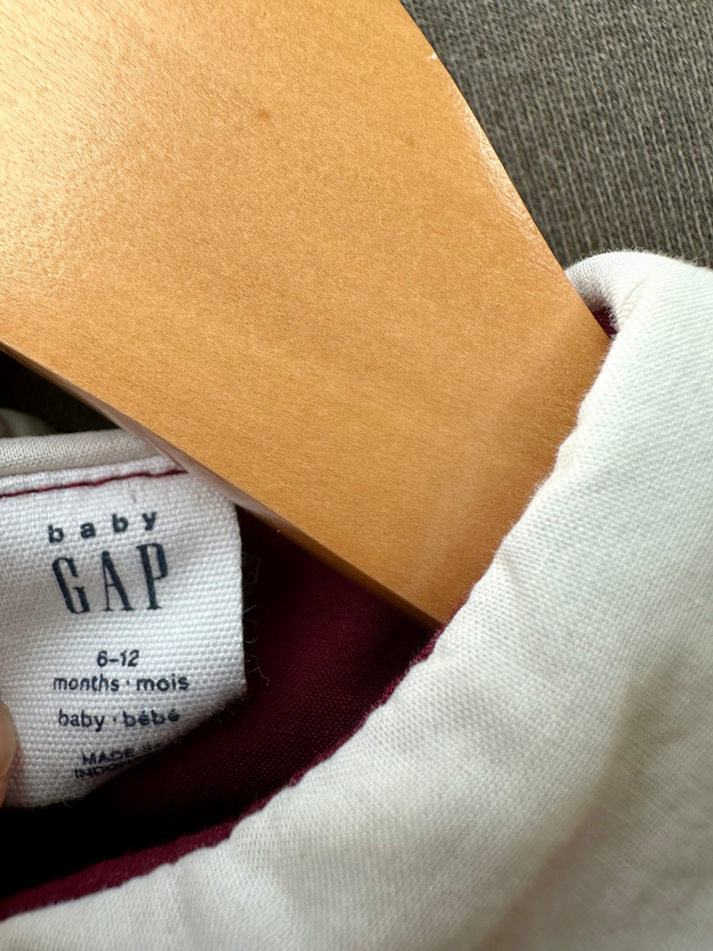 Gap Maroon Velour Dress / 6-12m