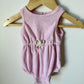 Pink Terry Romper / 0-3m