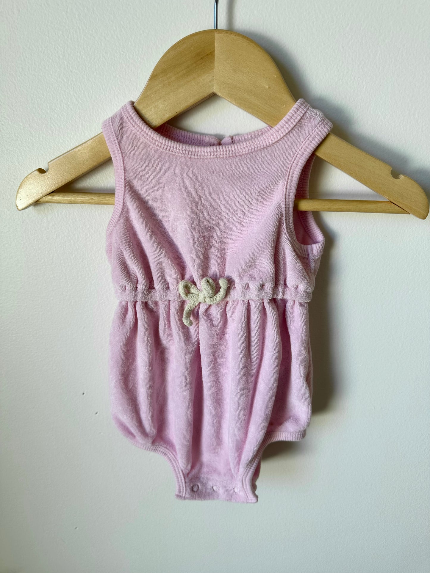 Pink Terry Romper / 0-3m