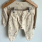 Organic Tan Floral Sweater + Pants Set (PLAY) / 3T