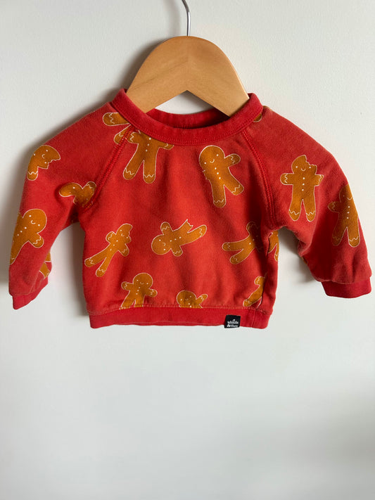 Whistle & Flute Gingerbread Crewneck / 3-6m