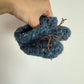 Blue Speckled Slippers Handmade / Size 2 Infant?