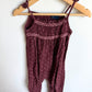 Gap Maroon Floral Jumpsuit / 18-24m
