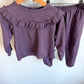 Purple Ruffle Top + Pants Set / 24m