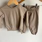 Taupe Crew Neck + Pants Set / 18-24m
