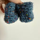 Blue Speckled Slippers Handmade / Size 2 Infant?